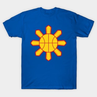 Philippine Basketball Sun (Red Outline) T-Shirt